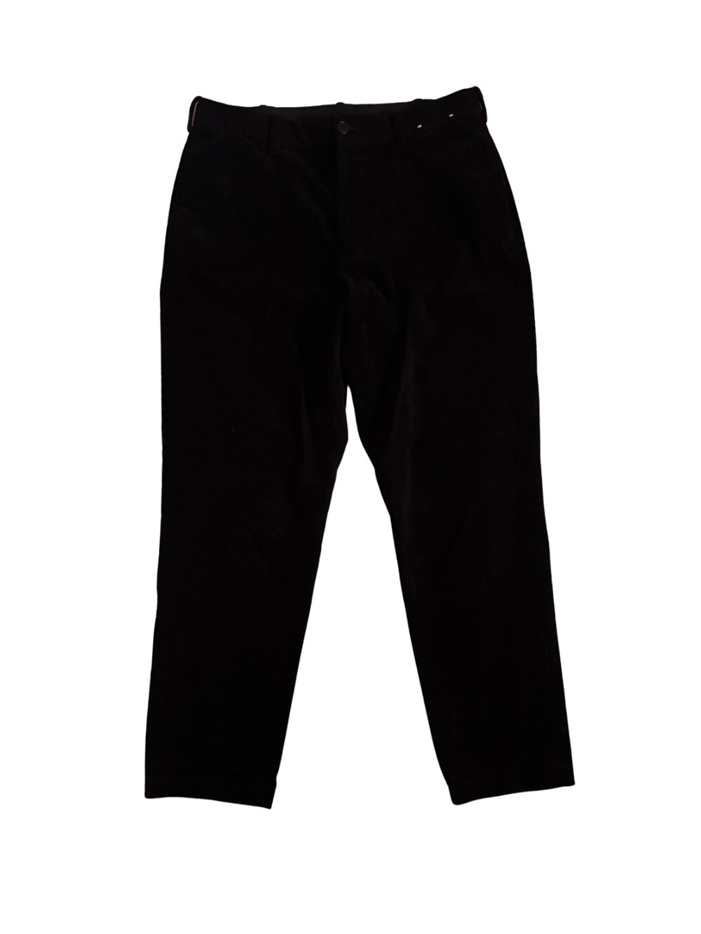 Uniqlo Fine Cord Drawstring Black Corduroy Pants